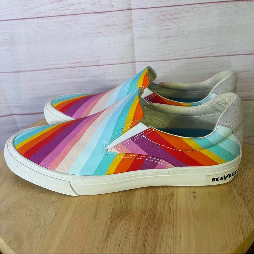 SEAVEES  Trina Turk Hawthorne Anniversary Stripe Slip On‎ Sneakers Size 8
